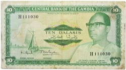 GAMBIA 1972,P6c-10 dalasi-RZADKI! GRATIS WYSYŁKA!