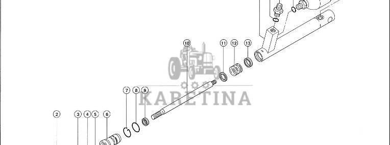Claas Lexion 600 RURA CYLINDRA 0000417432 (Siłownik hydrauliczny, pokrywa pokosu)-1