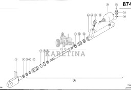 Claas Lexion 600 RURA CYLINDRA 0000417432 (Siłownik hydrauliczny, pokrywa pokosu)