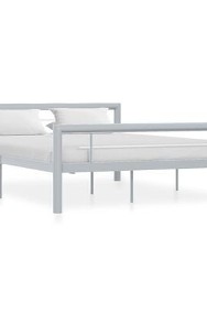 vidaXL Rama łóżka, szaro-biała, metalowa, 120 x 200 cm-2