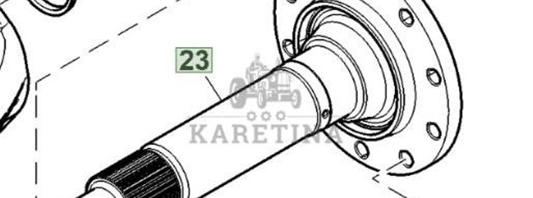 John Deere 9420RX 9470RX 9520RX 9620RX Wał R555084-1