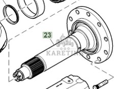 John Deere 9420RX 9470RX 9520RX 9620RX Wał R555084