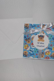 Kartka na urodziny imieniny dla dziecka Psi Patrol pieski różowa Skye Everest-3