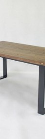 stół/biurko Enzo blat dąb, szczotkowany, olejowany, nogi stalowe-3