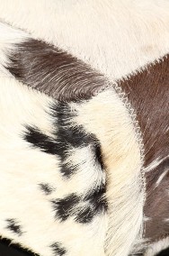 vidaXL Ławka 110 cm, czarna, patchworkowa, prawdziwa kozia skóra283750-2