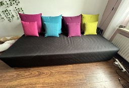 Sofa rozkładana, pojemnik na pościel, 8 kolorowych poduszek