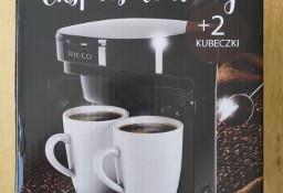 Ekspres do kawy RICCO + 2 kubeczki, czarny