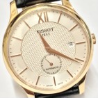 TISSOT Tradition AUTOMATIC T063428A Zegarek męski ZŁOTA koperta jak NOWY