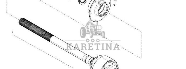 Claas Xerion 4000 - mechanizm róźnicowy dyferencjał - półoś 0006278370-1