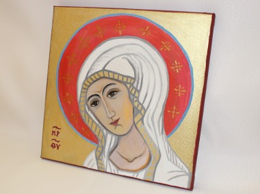Obraz olejny stylizowany na ikona Matka Boża Fatimska Maryja-2