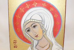 Obraz olejny stylizowany na ikona Matka Boża Fatimska Maryja