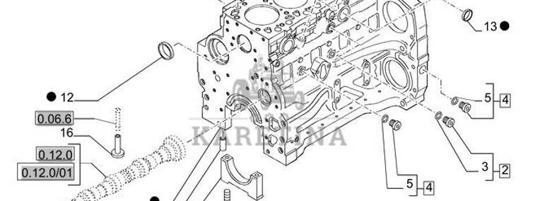 New Holland T6010 Blok cylindra 2830738-1