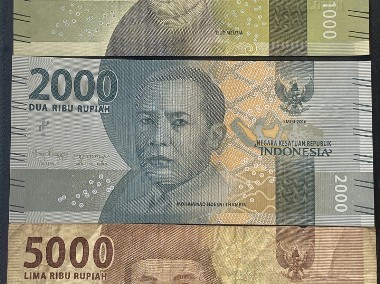 Zestaw banknotów Indonezja - 1000, 2000 i 5000 RUPII-1