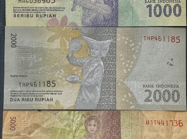 Zestaw banknotów Indonezja - 1000, 2000 i 5000 RUPII-2