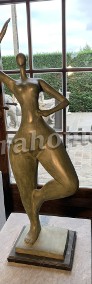 Figura z brązu. Thick lady Nowoczesna kobita w stylu Rubensa H: 84 cm.-3