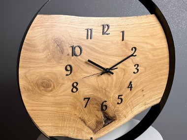 Drewniany zegar w stalowej obręczy - sam skomponuj | Średnice 35-70 cm |-1