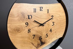 Drewniany zegar w stalowej obręczy - sam skomponuj | Średnice 35-70 cm |