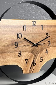 Drewniany zegar w stalowej obręczy - sam skomponuj | Średnice 35-70 cm |-2