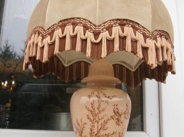  stara lampka/ lampa na drewnianej podstawie-1