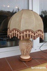  stara lampka/ lampa na drewnianej podstawie-2