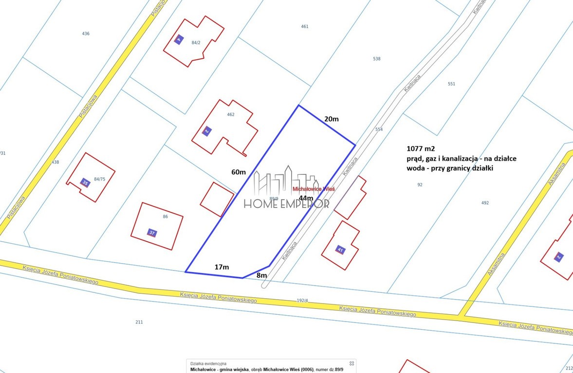 Działka na sprzedaż, 1077 m², Michałowice Michałowice-Wieś - Widok 2