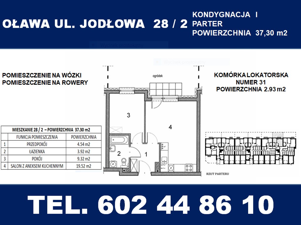 OŁAWA 2 POKOJE Z OGRÓDKIEM -PARTER-37.30 m²-po odbiorach - Widok 2