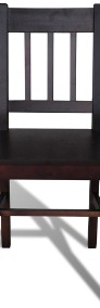vidaXL Krzesła stołowe, 4 szt., ciemnobrązowe, drewno sosnowe241517-3