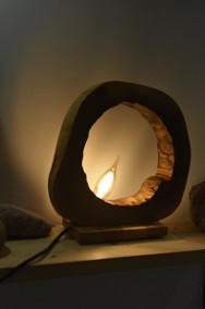Lampa z drewnianego plastra-2