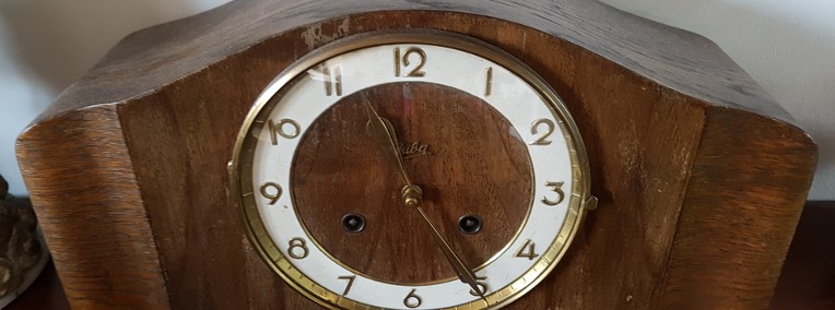 Antyczny zegar kominkowo-bufetowy Juba-1