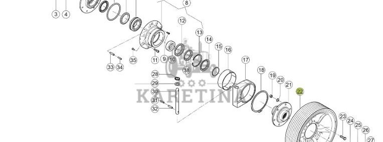 Claas Jaguar 970 - koło pasowe napędu bębna nożowego 0004848300-1