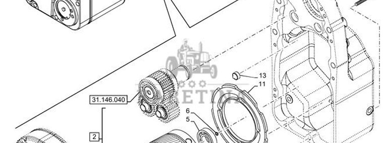New Holland T6070 Pompa hydrauliczna gear, 3520 cc 47489226-1