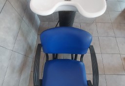 Myjnia fryzjerska fotel z umywalką, skóra ekologiczna