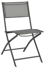vidaXL Składane krzesła ogrodowe, 2 szt., stal i textilene 44710-2