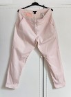 Jasne różowe spodnie H&M 44 XXL jasny róż pudrowy proste