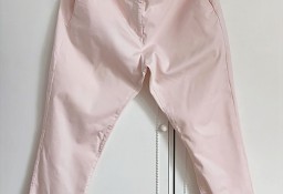 Jasne różowe spodnie H&M 44 XXL jasny róż pudrowy proste