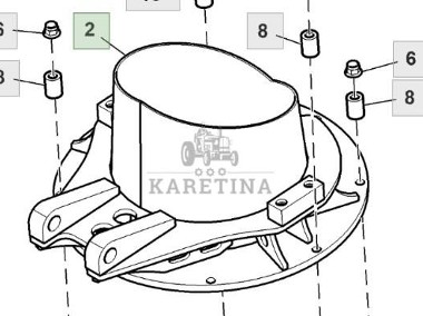 John Deere 8600 Podstawa CZĘŚCI AXE27755-2