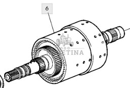 John Deere 6820 6920 6920S Wał Kompletny Bęben CZĘŚCI AL159831