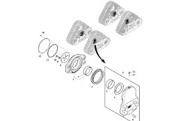 John Deere 9470RX - Oś przegubu RE566989 (Gąsienice i obciąźniki)
