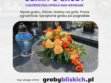 Opieka nad grobami Łazy - mycie grobu, znicze i kwiaty na grób-1