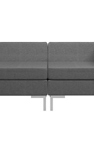 vidaXL Moduły sofy narożnej z poduszkami, 2 szt., tkanina, ciemnoszare287041-2