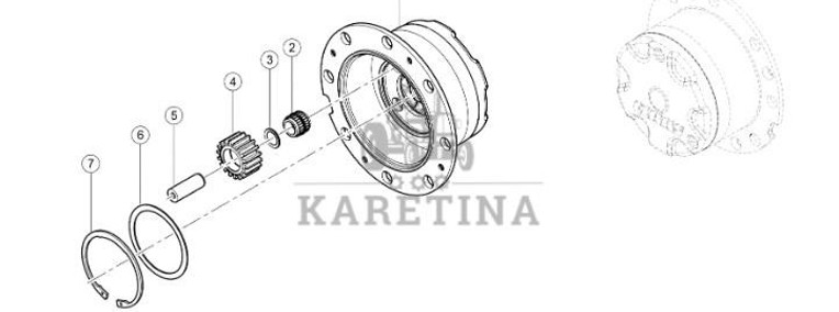 Claas Jaguar 970 - tylna oś napędowa - zwolnica układ planetarny 0001319270-1