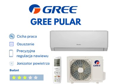 Klimatyzator ścienny Gree Pular 2.5kw + MONTAZ-1