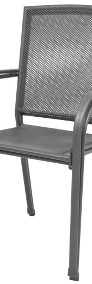 vidaXL Krzesła ogrodowe, sztaplowane, 2 szt., stalowe, szare 42705-3