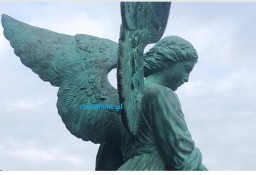 Anioł Stróż z brązu H235cm 