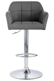 vidaXL Krzesło barowe z podłokietnikami, szare, sztuczna skóra249753-2