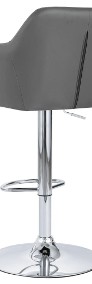 vidaXL Krzesło barowe z podłokietnikami, szare, sztuczna skóra249753-4