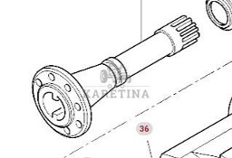 Massey Ferguson 7718S 7718 S 1804A DYNA 6 Wał Zwolnicy Osi Tylnej CZĘŚCI 4314512M1