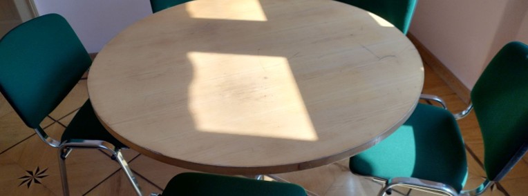 Stół okrągły 120 cm  i 5 krzeseł NS-1