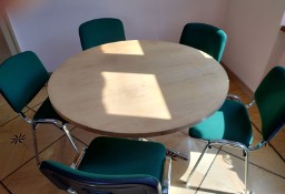 Stół okrągły 120 cm  i 5 krzeseł NS