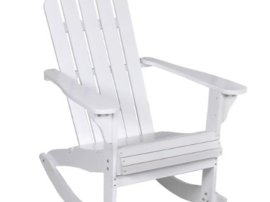 vidaXL Ogrodowy fotel bujany, drewniany, biały 40861-1